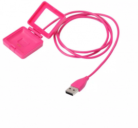 Adaptor incarcator USB pentru Fitbit Blaze Culoare Roz cabluri componente