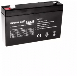 Baterie Green Cell 6V 7Ah 4.6mm 7000mAh VRLA AGM 