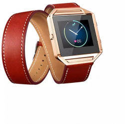 Bratara Infinity din piele ecologica pentru Fitbit Blaze fara carcasa Culoare Rosu 
