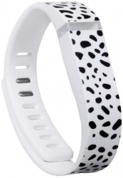 Bratara TPU pentru Fitbit Flex - Dutch Line Marime L Culoare Negru - Alb 