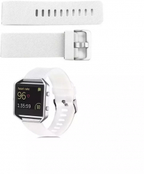 Bratara TPU Silicon pentru Fitbit Blaze Marime L Culoare Alb 