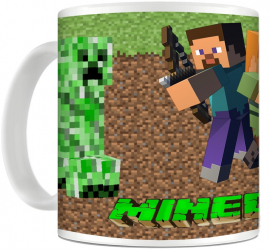 Cana Minecraft Steve & Alex Fight With Creeper 330ml mug67 