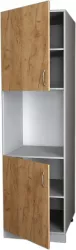 Coloana Modulara de bucatarie Sani Modest Loc pentru Cuptor 60x57x214 cm Alb si Stejar Kraft