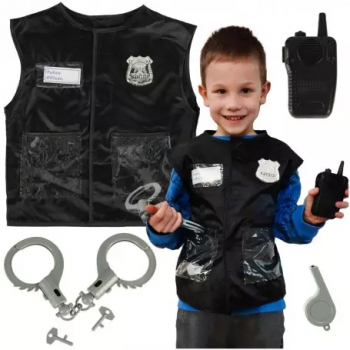 Costum carnaval politist cu accesorii 3-8 ani 