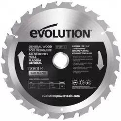 Disc pentru fierastrau circular taiere lemn Evolution GW185TCT-24 O185 x 20 mm 24 dinti 