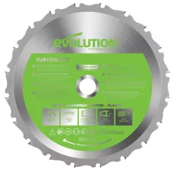Disc pentru fierastrau circular taiere multifunctionala Evolution FURYBLADE210MULTI-9967 O210 x 25.4 mm 20 dinti 
