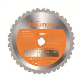 Disc pentru fierastrau circular taiere multifunctionala Evolution RAGEBLADE185MULTI-9883 O185 x 20 mm 20 dinti 
