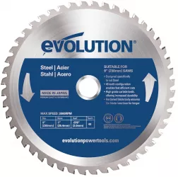 Disc pentru fierastrau circular taiere otel Evolution EVOBLADE230-0453 O230 x 25.4 mm 48 dinti 