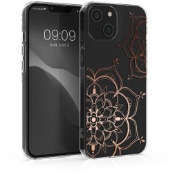 Husa Kwmobile pentru Apple iPhone 14 Silicon Transparent/Roz 59204.03 