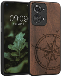Husa Kwmobile pentru OnePlus Nord 2T Lemn Maro 58767.01 