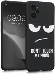 Husa Kwmobile pentru Realme 9i Silicon Negru/Alb 58694.01