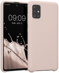 Husa Kwmobile pentru Samsung Galaxy A51 Silicon Crem 51197.225 