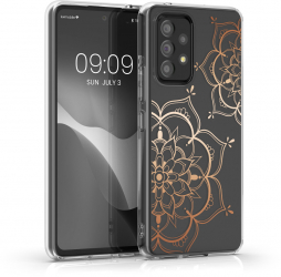Husa Kwmobile pentru Samsung Galaxy A53 5G Silicon Transparent/Roz 58800.02 