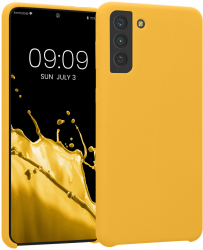 Husa Kwmobile pentru Samsung Galaxy S21 Plus Silicon Galben 54066.191 