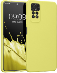 Husa Kwmobile pentru Xiaomi Redmi Note 11 Pro/Redmi Note 11 Pro 5G Silicon Galben 57919.165 