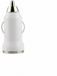Incarcator auto USB 2.1A alb pentru smartphone-uri si tablete 