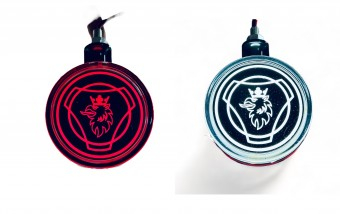 Lampa oglinda Pablo LOGO FR0333 Scania alb-rosu 