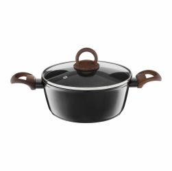 Oala cu capac AMBITION Darkwood 20cm 2.3L invelis Qualum Basic Stone Edition 