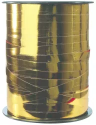 Panglica satinata metalizata 250 m x 7 mm culoare aurie - RESIGILAT