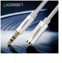 Premium 3.5mm Audio Jack cablu extensie UGREEN Lungime 1 Metru Culoare Alb 