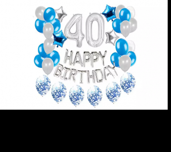 Set 33 baloane pentru petrecere aniversare HAPPY BIRTHDAY - 40 