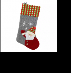 Soseta cizmulita de Craciun model Santa 51 cm 