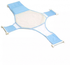 Suport textil cadita Baby Bath tip hamac Culoare Albastru 
