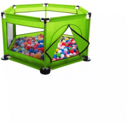 Tarc de joaca metalic pentru copii 128 x 113 x 65 cm verde 