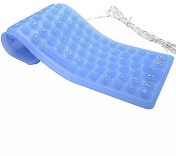 Tastatura flexibila USB sau PS2 Culoare Albastru 
