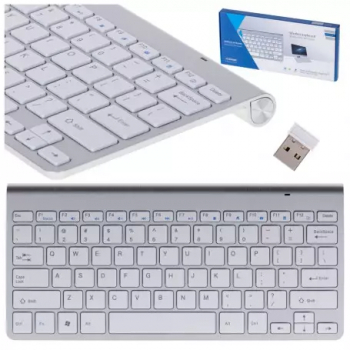 Tastatura wireless Smart TV argintie 
