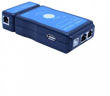 Tester cablu LAN USB RJ45 RJ11 / RJ12 Retea ethernet CAT5 UTP M726AT 