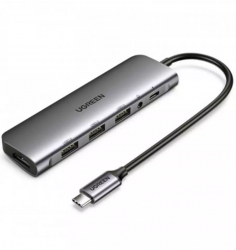 UGREEN USB-C 6 in 1 Hub HDMI + 3 USB 3.0 + 3.5mm AUX + USB-C PD Port 