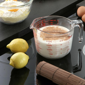 Cana termorezistenta gradata 1L OCUISINE Glass Prepware