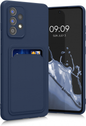 Husa Kwmobile pentru Samsung Galaxy A52/Galaxy A52 5G/Galaxy A52s 5G Silicon Albastru 55083.17 