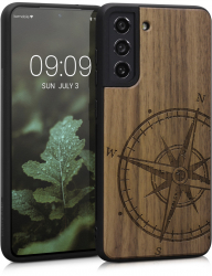 Husa Kwmobile pentru Samsung Galaxy S21 FE Lemn Maro 56172.02 