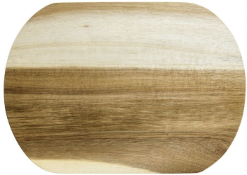 Tocator oval din lemn de salcam 28x20cm AMBITION Parma 