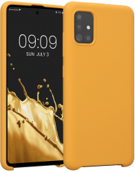 Husa Kwmobile pentru Samsung Galaxy A51 Silicon Portocaliu 51197.191 
