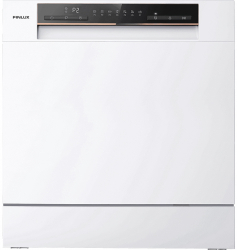 Masina de spalat vase compacta Finlux WQP8 White 8 seturi 7 programe 55cm Clasa F Alba 