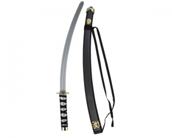 Sabie Ninja katana pentru copii cu teaca din plastic 73 cm negru
