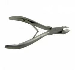 Cleste unghii satin scurt din inox DUO 