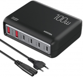 Statie incarcare 100W MOGODA 2USB C 20W 2USB type C 20W 2USB 18W 6 porturi Fast charge Compatibil Samsung Iphone Huawei Tableta 