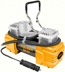 Compresor auto TOLSEN 2 cilindri 200 W 100 PSI 12 V LED 40 L/min