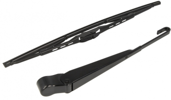 Set brat stergator luneta cu capac si lamela stergator compatibil FIAT UNO ALFA ROMEO 145 01.1995-12.2000 negru 
