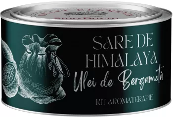Difuzor Aromaterapie Sare de Himalaya si Ulei de Bergamota 