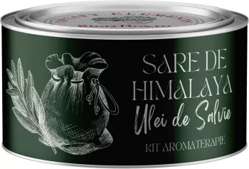 Difuzor Aromaterapie Sare de Himalaya si Ulei de Salvie 