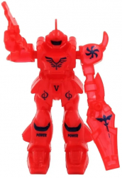 Figurina robotel de jucarie rosu