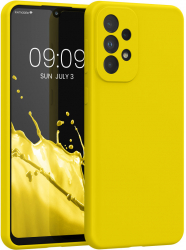 Husa Kwmobile pentru Samsung Galaxy A33 5G Silicon Galben 57833.165 