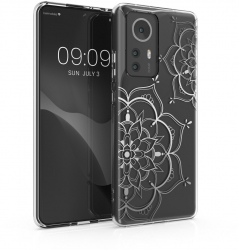 Husa Kwmobile pentru Xiaomi 12 Pro Silicon Transparent/Argintiu 57945.02 