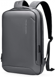 Rucsac barbati Mark Ryden Smart Laptop de 15.6 rezistent la apa USB si micro USB slim gri - Gri