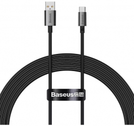 Cablu de date / adaptor Baseus Superior 100W USB Male la USB-C Male 2 m Black amperaj maxim suportat 6A 
